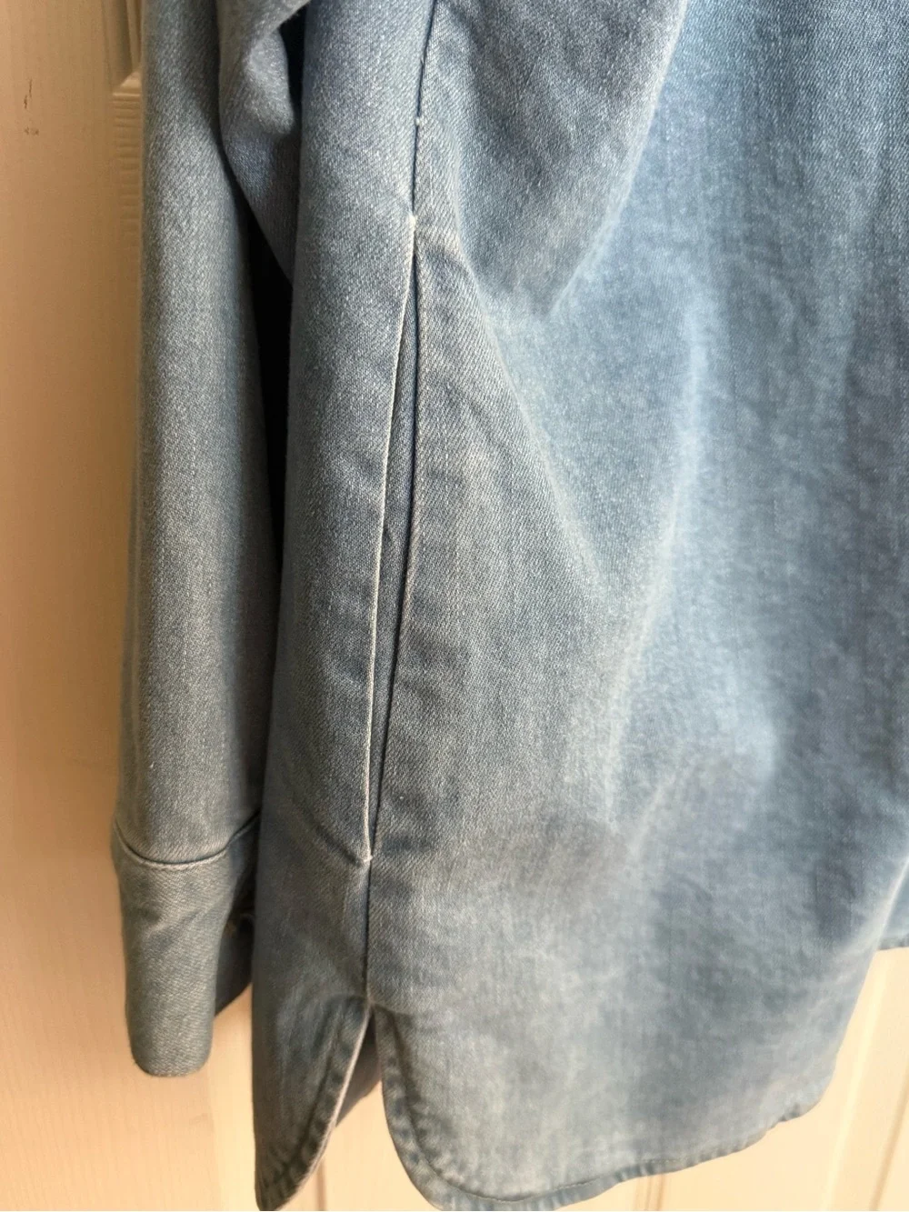 Central Park West Denim Hoodie Jacket Removable Liner Size S NWT
